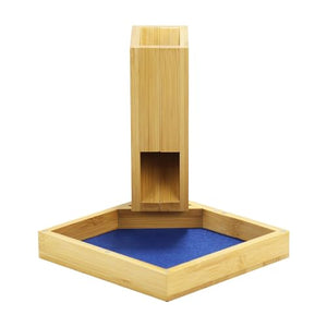 Collapsible Bamboo Dice Tower - Portable Wooden DND Accessory - Perfect for DnD and other Role-playing and Tabletop Games - Noise Dampening