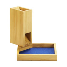 Load image into Gallery viewer, Collapsible Bamboo Dice Tower - Portable Wooden DND Accessory - Perfect for DnD and other Role-playing and Tabletop Games - Noise Dampening
