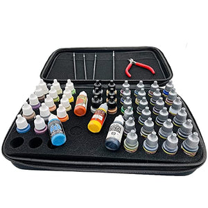 Paint Bottle Storage Carry Case with Handle - Fits up to 60 Bottles