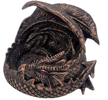 Load image into Gallery viewer, 14cm Dragon DnD Dice Jail Guardian in Bronze - Perfect for RPG
