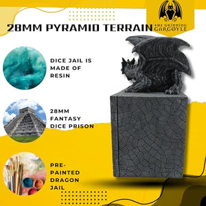 Amazing Hand Painted Resin Dice Jail Statue - Perfect for DnD and Other RPG