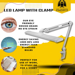 LED Super Bright Hobby Pro Dimmer Lamp - Hands Free Adjustable Perfect for Hobbies - Model Painting - Nail Technician – Desk Lamps - Table Clamp Swing Arm Desk Lamps