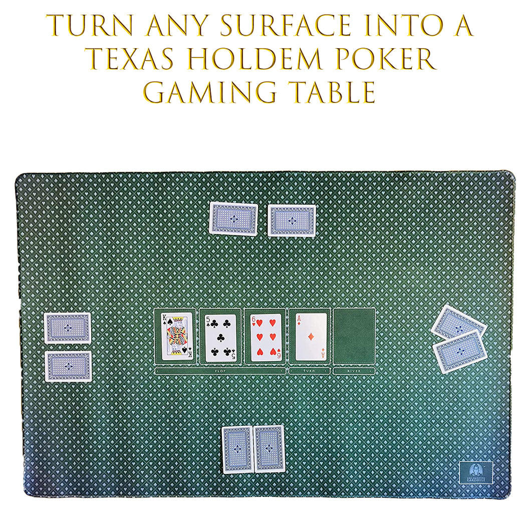 Portable Texas Holdem Poker Playing Mat - 90cm x 60cm