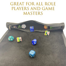 Load image into Gallery viewer, Dice Rolling Mat - Black - Ghoul
