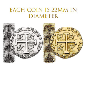 Metal Treasure Coins x 100