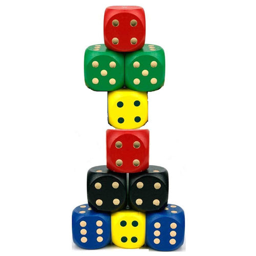 Large Wooden Dice Set