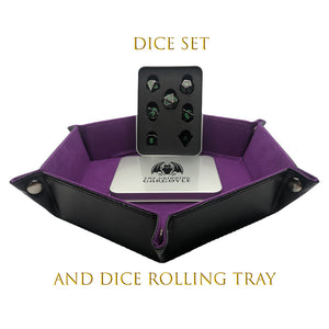 Metal Dice Set and Rolling Tray
