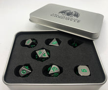 Load image into Gallery viewer, Metal Dice Set and Rolling Tray
