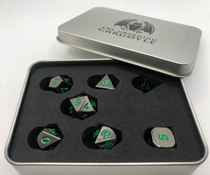 Metal Dice Set and Rolling Tray