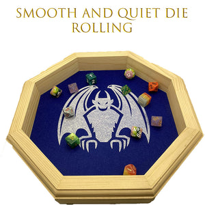 Dice Rolling Tray - Gargoyle - Octagonal